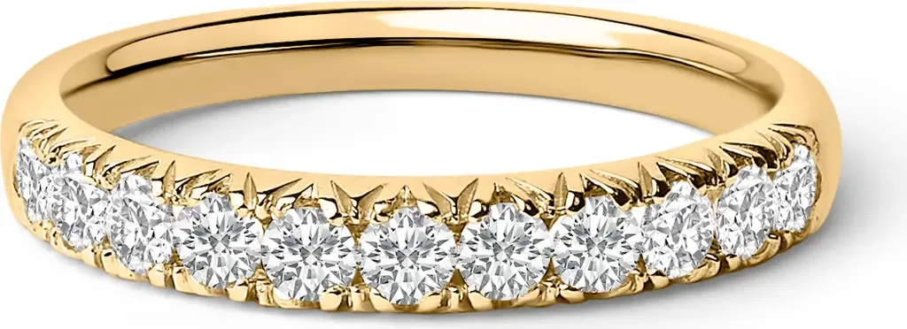 14K Gold 1/2 Cttw Round Diamond 11 Stone Classic Band by Haus of Brilliance