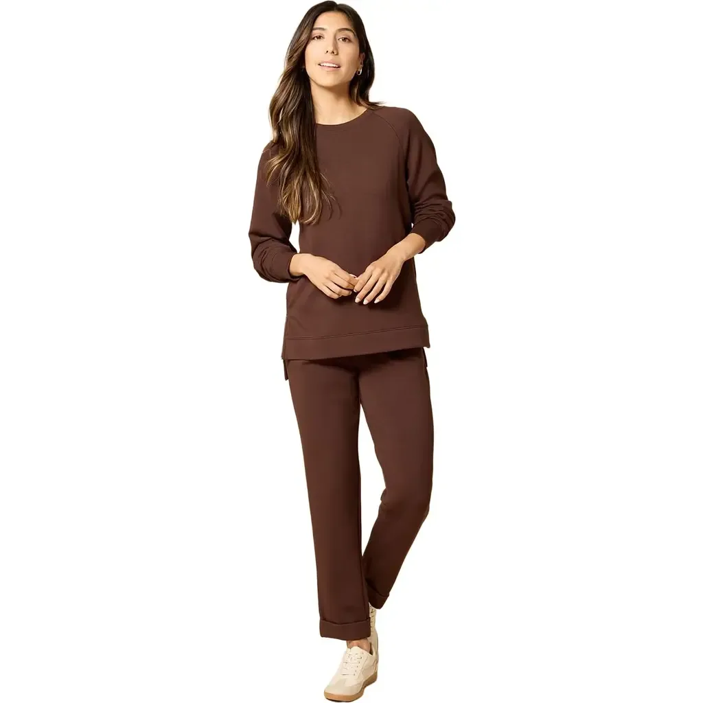 Athleisure Crewneck and Crop Pant Set by Softies
