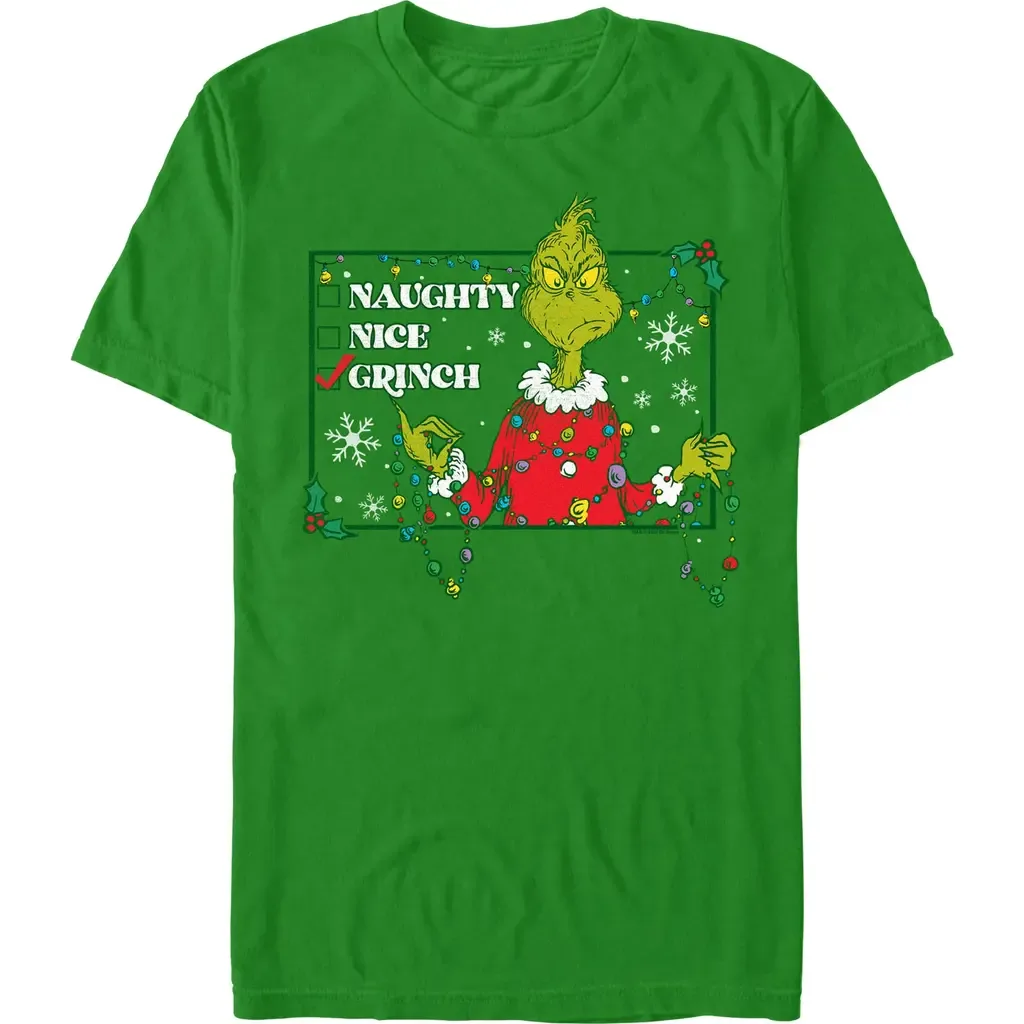 Dr. Seuss Checklist Short Sleeve Graphic T-Shirt by The Grinch