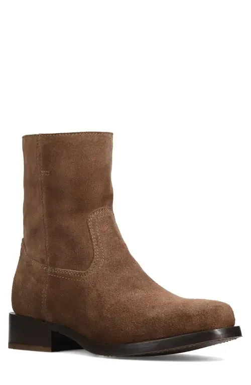 Campus Suede Plain Toe Zip Boot