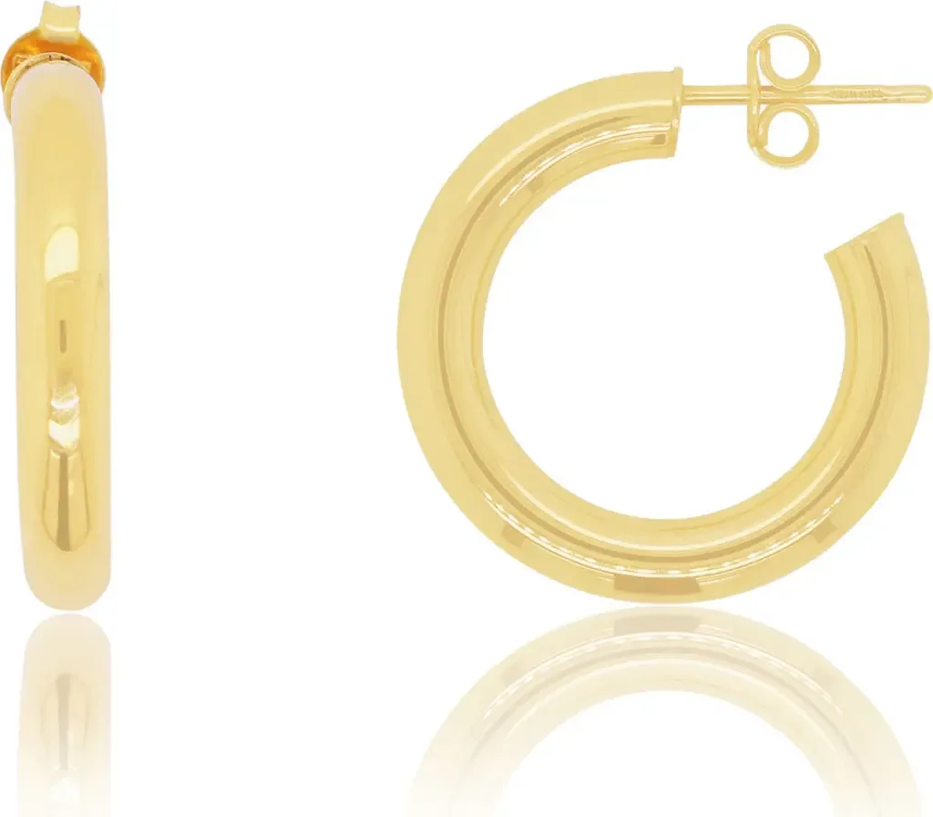 Tube Hoop Earrings by The Lovery Fine Jewelry