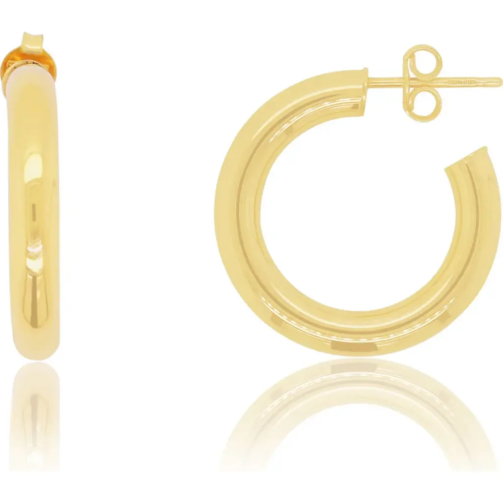 Tube Hoop Earrings by The Lovery Fine Jewelry