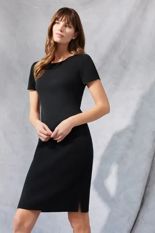 Short Sleeve Knit Dress by Ming Wang