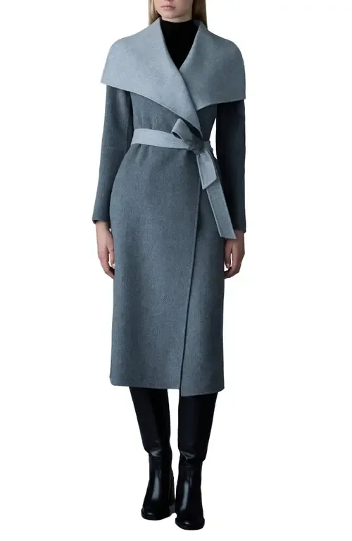 Mai Wool Long Wrap Coat by Mackage