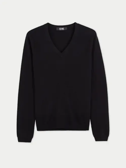 Timeless Cashmere V-Neck Sweater by Gobi Cashmere