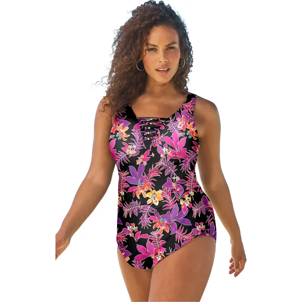 Sarong Front Swimsuit by Swim 365