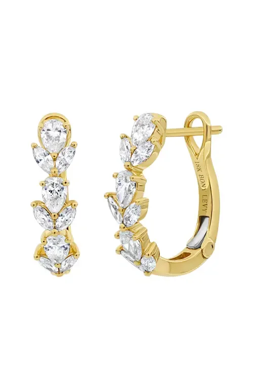 Getty Diamond Hoop Earrings by Bony Levy