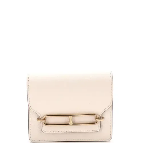 Roulis Slim Wallet Chevre Mysore by Pre-Owned Hermes