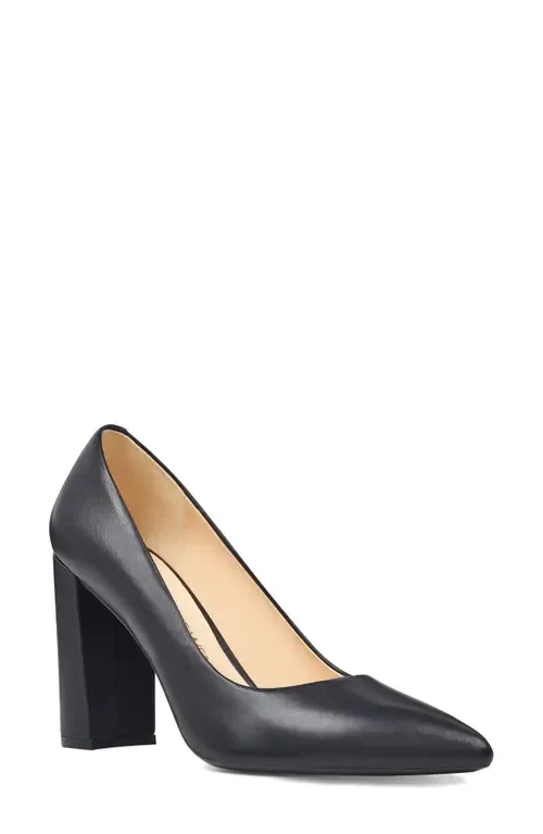 Astoria Pump in Black Leather by Nine West