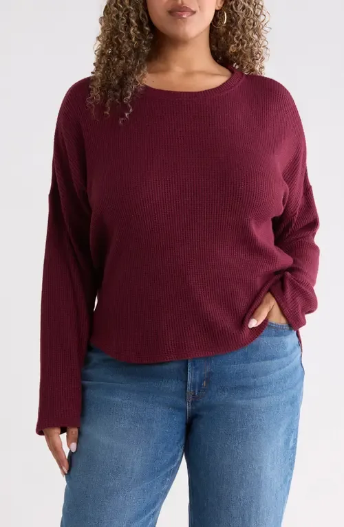 Drop Shoulder Waffle Tee by caslon(r)