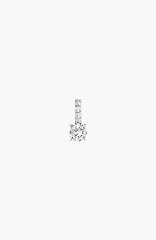 Round Cut Tennis Charm Pendant in White Sapphire by Aurate