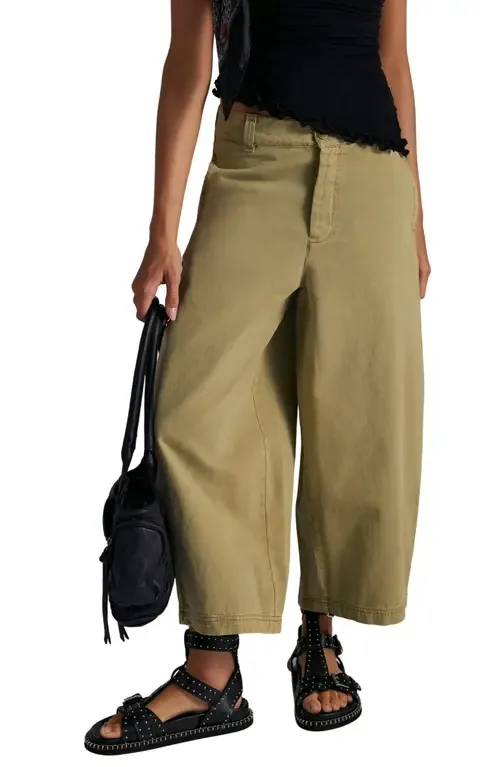 Lay Down Ankle Wide Leg Chinos by Free People
