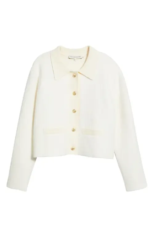 Contrast Placket Cardigan by English Factory