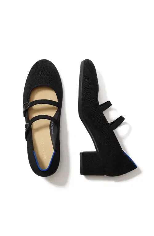 The ReVelvet Double Buckle Mary Jane Heel by Rothy's