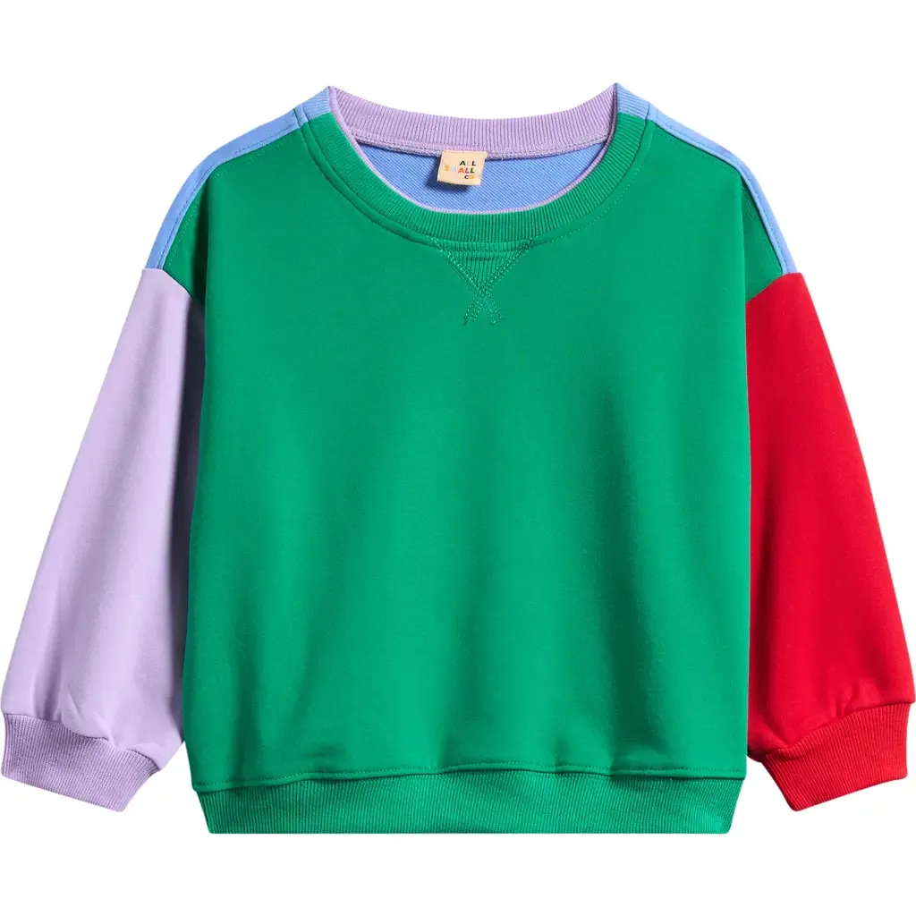Colorblock Cotton Sweatshirt by ALL SMALL.CO