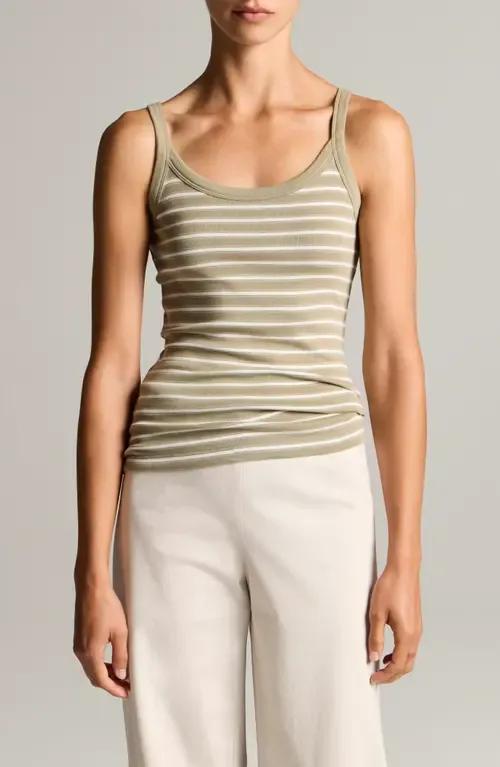 Stripe Pima Cotton Blend Camisole