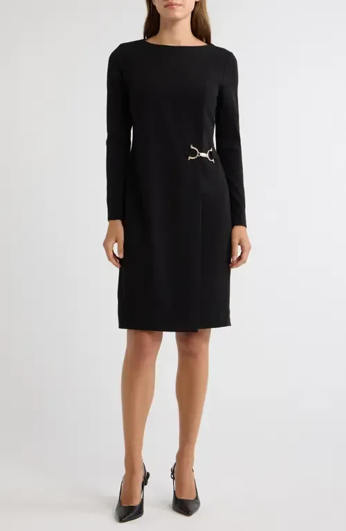 Long Sleeve Scuba Sheath Dress by Anne Klein
