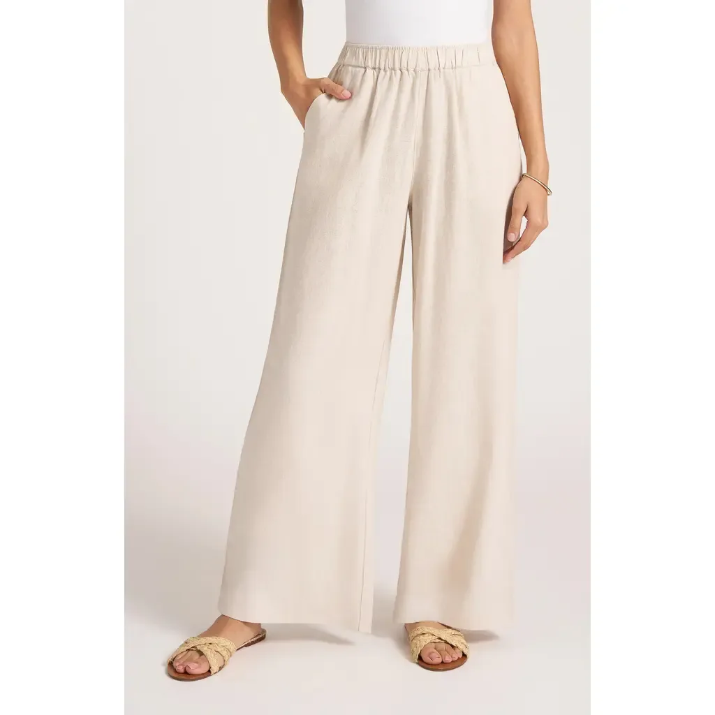 Seraphine Wide Leg Linen Blend Pants by matty m.