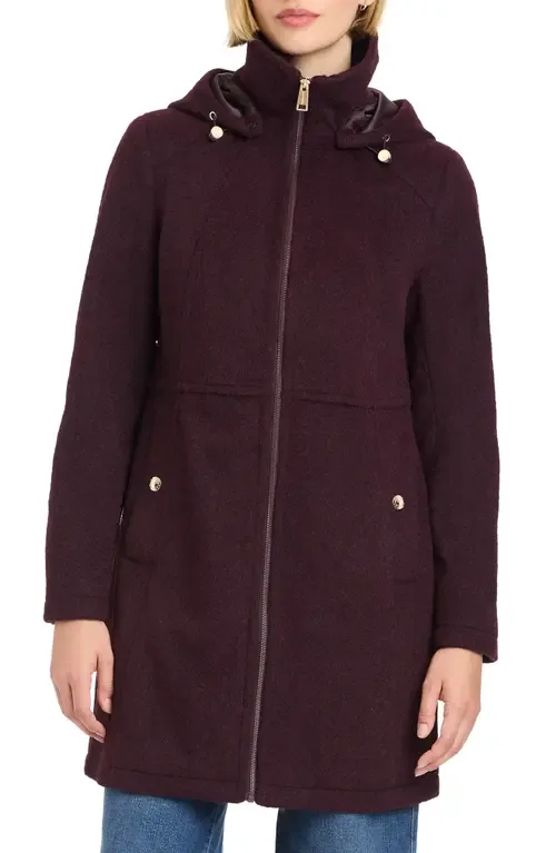 Walking Coat with Removable Hood by Vince Camuto