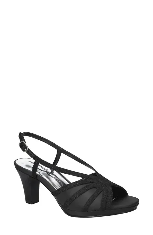 Nell Sandal in Navy Satin by EASY STREET