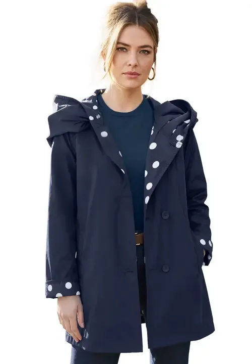 Reversible a Line Raincoat by Jessica London