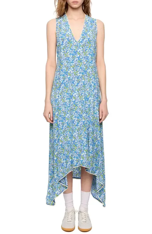 Rerol Floral Sharkbite Hem Dress by Zadig & Voltaire