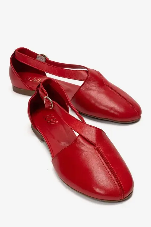 Fable Leather Side Cut Ballet Flat by Forever & Always Shoes