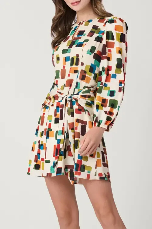 Brushstroke Print Dani Dress by Shoshanna