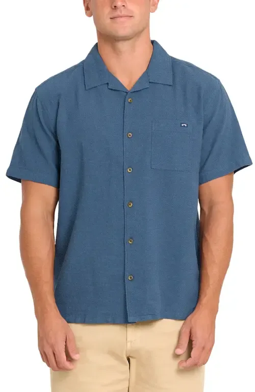 Victoria Vacay Linen Blend Camp Shirt by Billabong