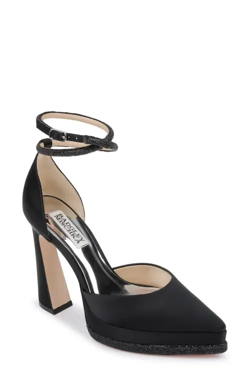 Eliana Ankle Strap Platform Pointed Toe Pump by Badgley Mischka Collection