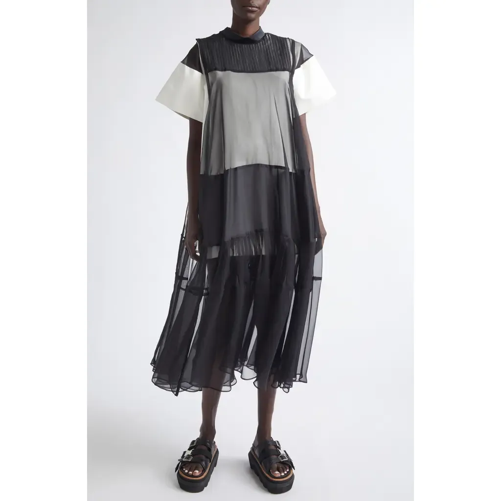 Mixed Media Maxi Dress by Sacai