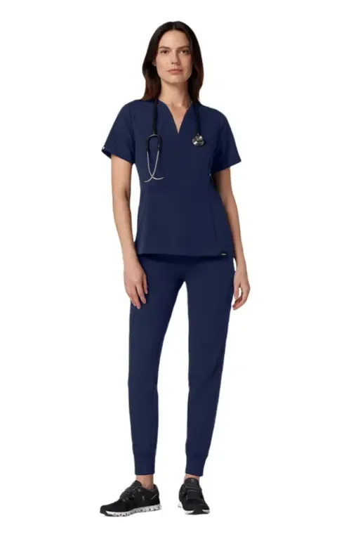 6-Pocket Slim Mid-Rise Scrub Jogger by JAANUU