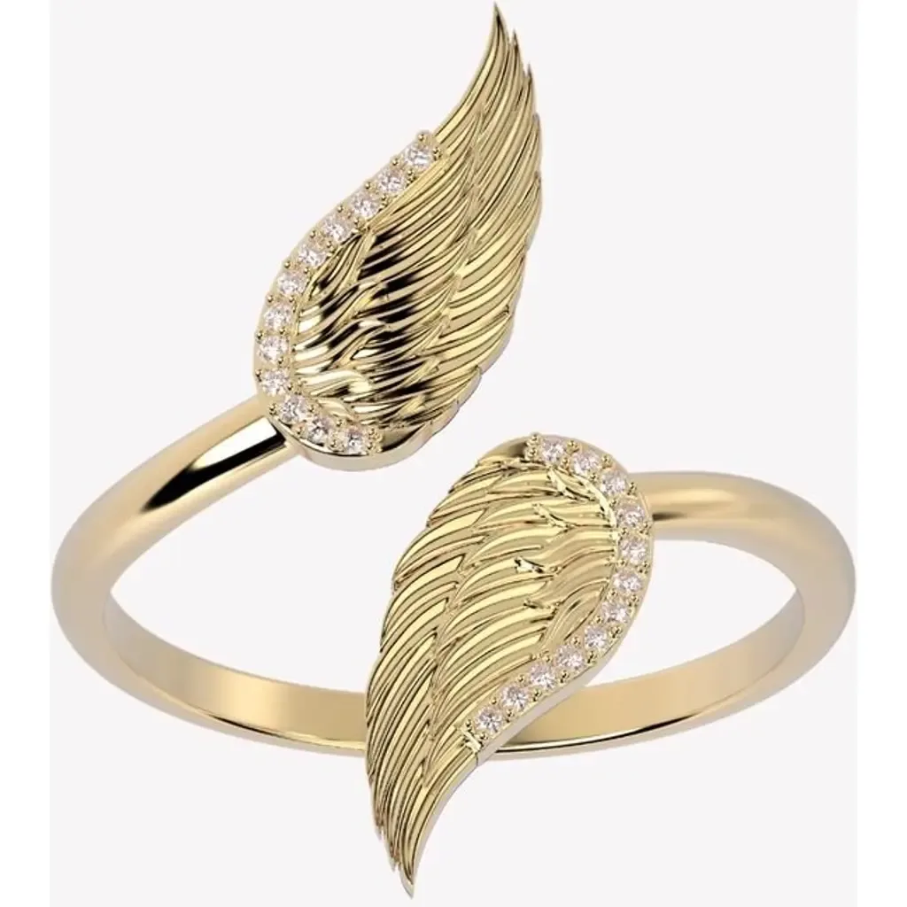 Divine Wings Ring in 18K Gold Plated by Rizen Jewelry