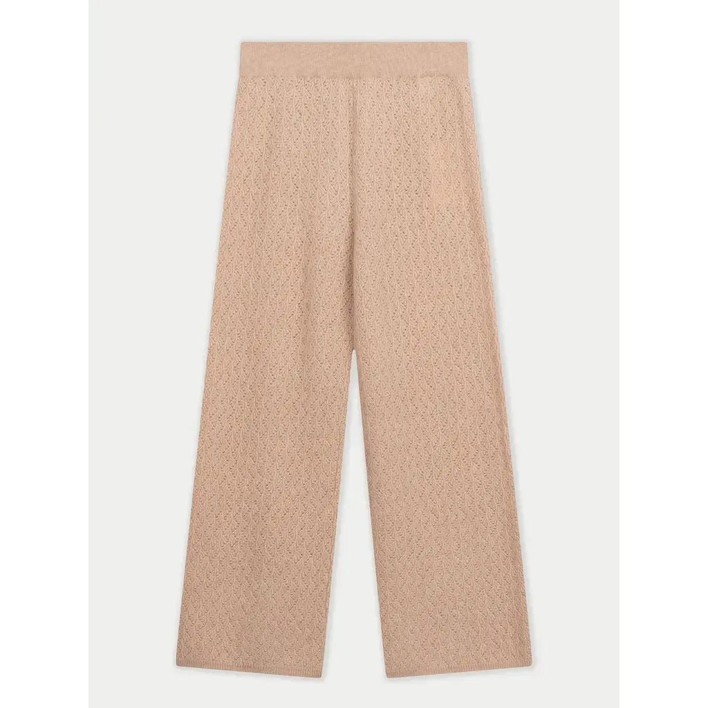 Wide-Leg Ajour Knit Cashmere Pants by Gobi Cashmere