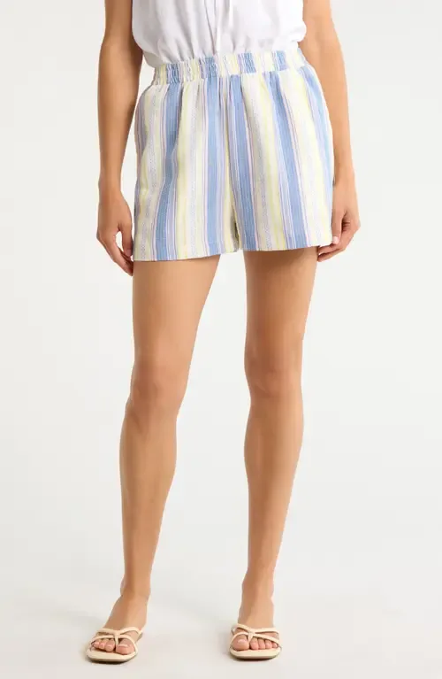 Vexie Striped High Waisted Shorts by SUGARLIPS