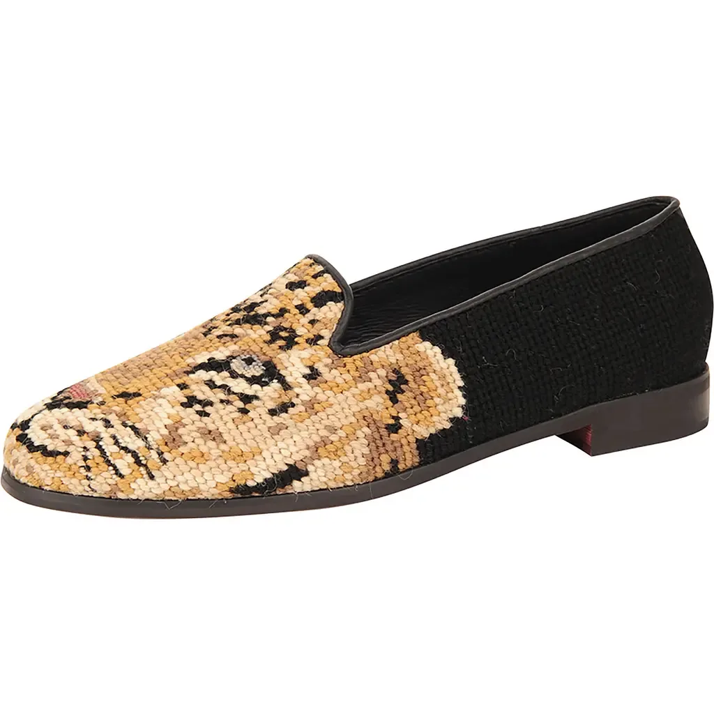 Needlepoint Big Cat Flat by ByPaige