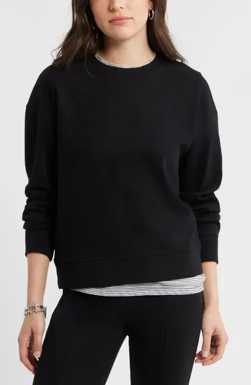 Stripe Pullover Sweatshirt by caslon(r)