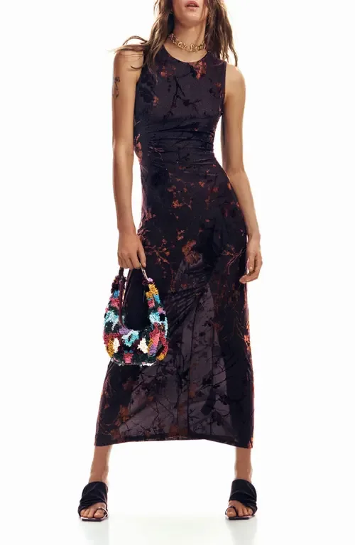 Floral Burnout Sleeveless Dress by Desigual