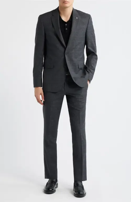 Ross Slim Fit Screen Check Suit by AllSaints