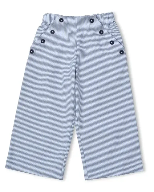 Stripe Button Front Pants by Florence Eiseman
