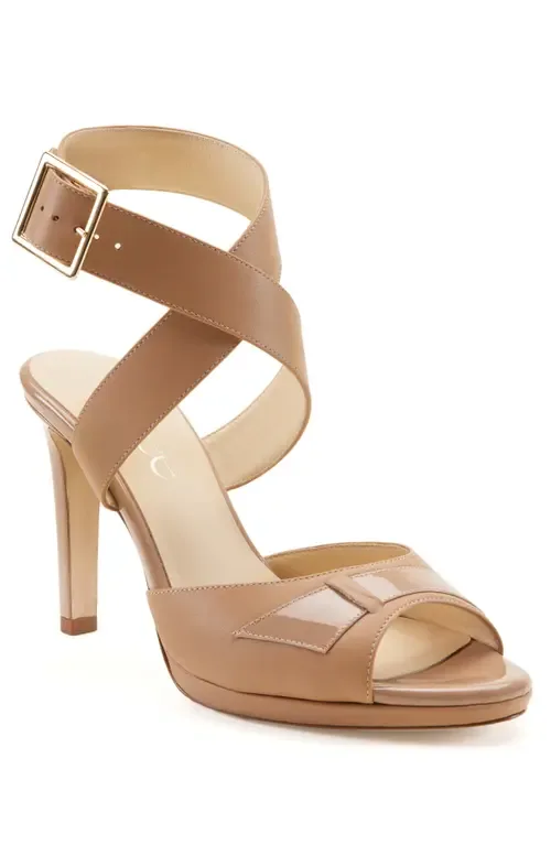 Fiorella Sandal Leather Platform Heels by Elizée