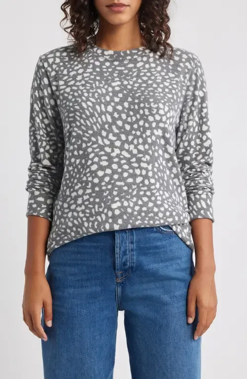 Crewneck Pullover in Charcoal/Ivory by Loveappella
