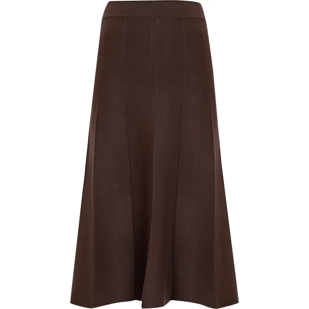 Creed High Waist Knit Midi Skirt by Exquise