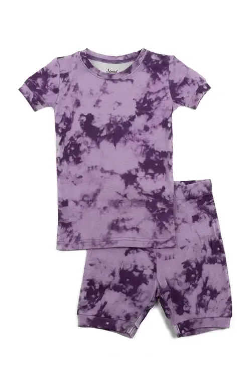 Short Sleeve Cotton Tie Dye Matching Family Pajamas by Leveret