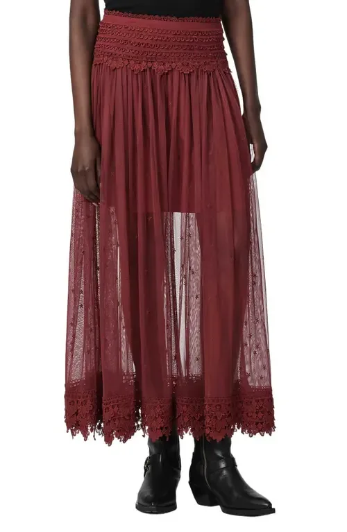Trixie Lace Maxi Skirt by AllSaints