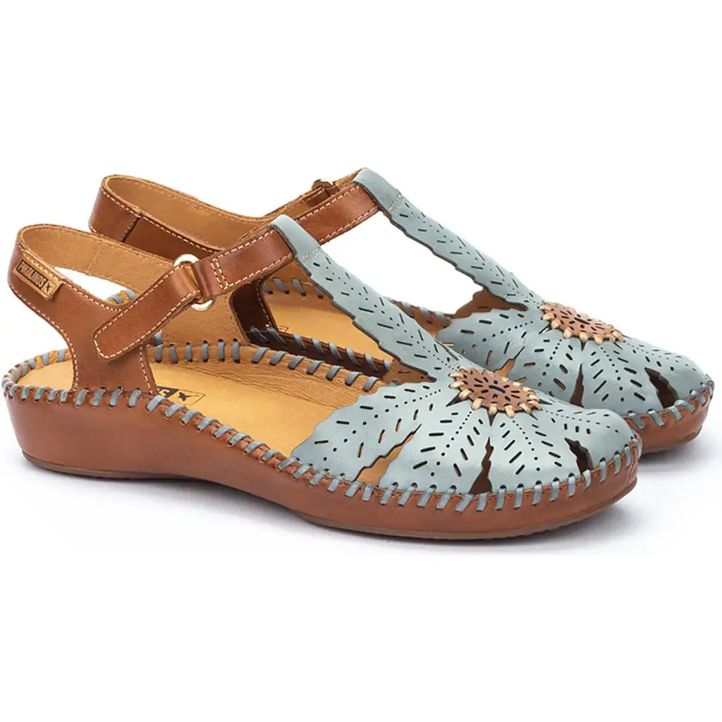 Vallarta T-Strap Sandal - Denim by PIKOLINOS