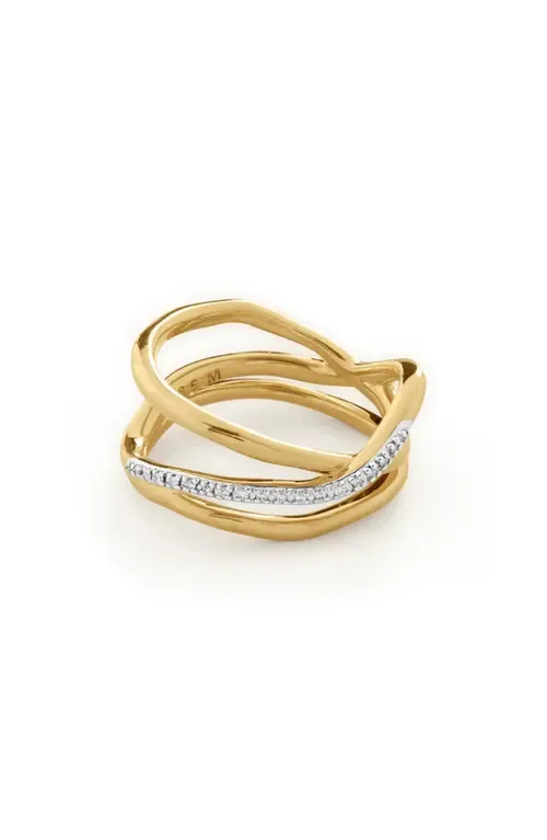Riva Pavé Diamond Prestacked Ring by Monica Vinader