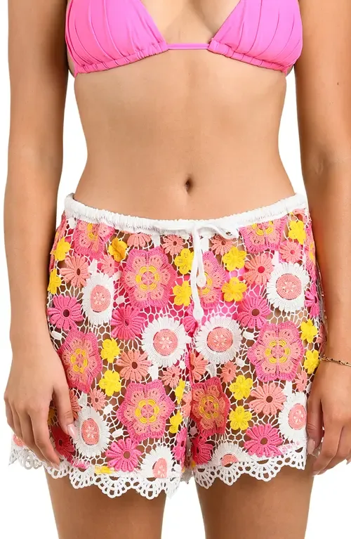 Happy Open Stitch Cover-Up Shorts by Citrus