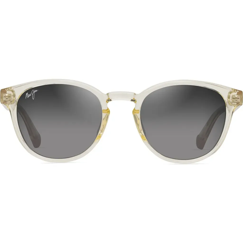 Hiehie 50mm Gradient PolarizedPlus2® Small Round Sunglasses by Maui Jim