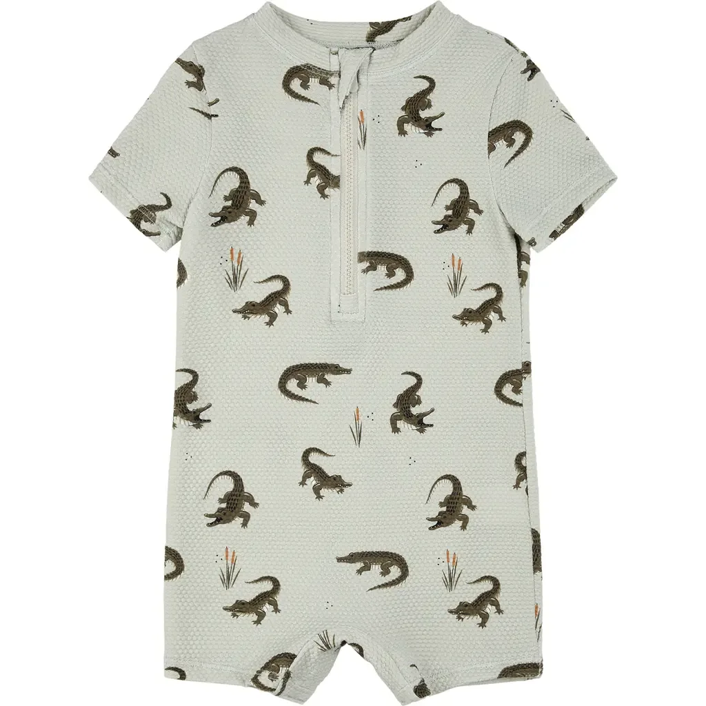 Crocodile UPF 50+ One-Piece Swimsuit by Petit Lem